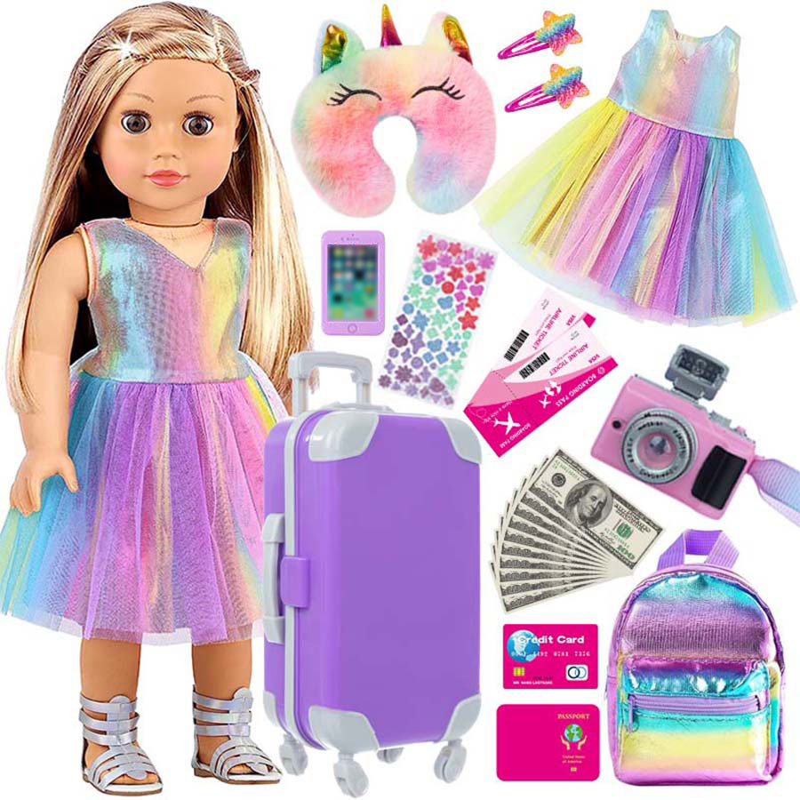 Laptop Accessories For Girls - Ubranka i akcesoria dla lalek 18-calowych,