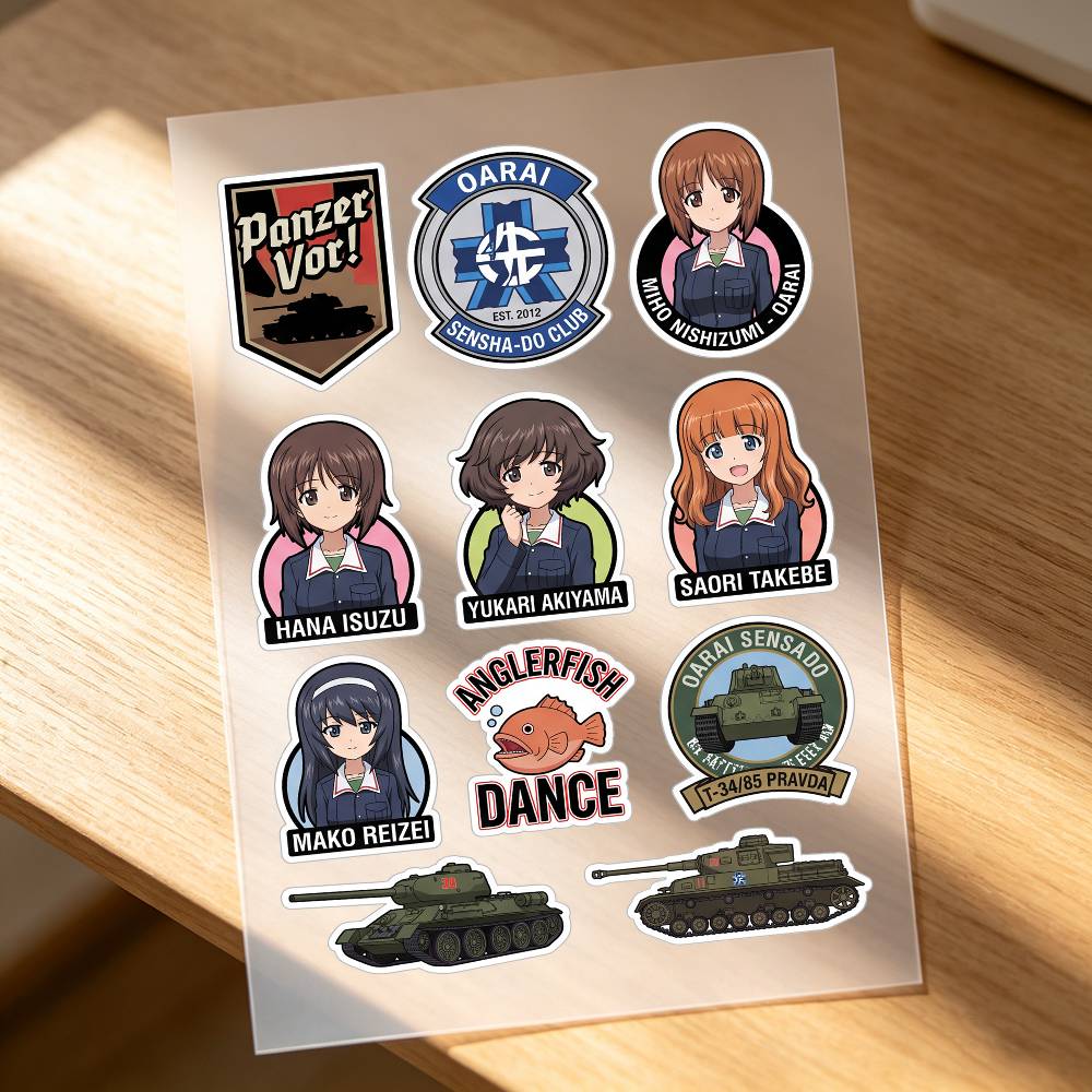 Laptop Accessories For Girls - Naklejki motocyklowe Anime Girls Und Panzer,