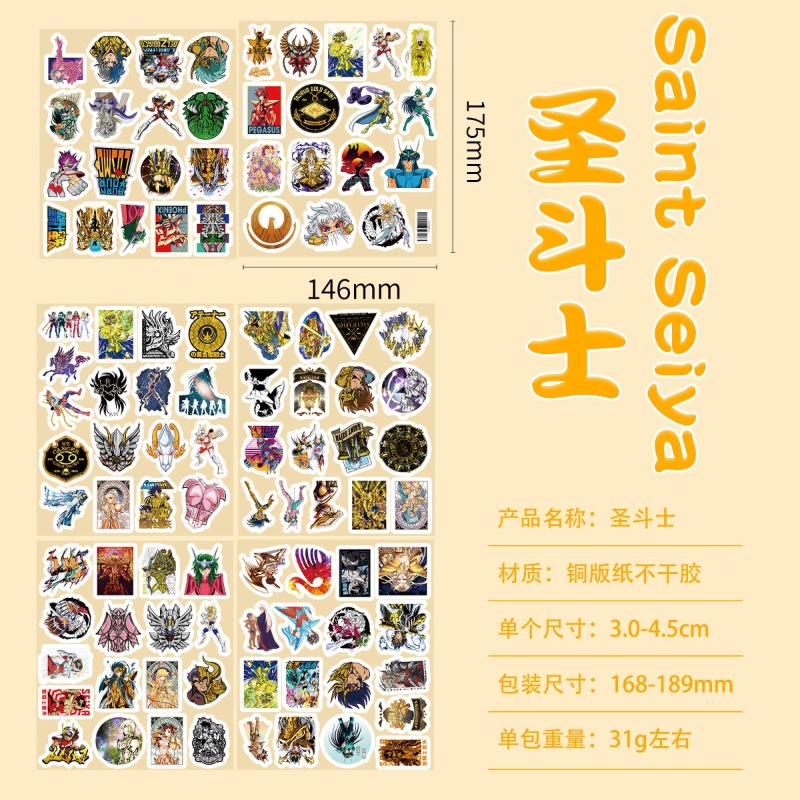 101 szt. Naklejki Anime Saint  – Laptop Accessories recenzja i cena